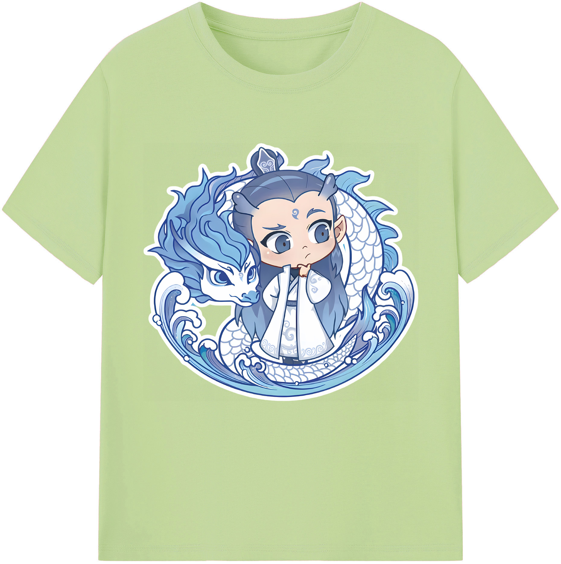 （画像用） Ne Zha 2 ナタ 魔童の大暴れ 綿100％半袖Tシャツ（フロントプリント）